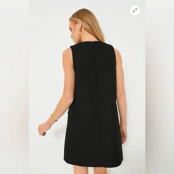 Tuckernuck | Black Tweed Sleeveless Jackie Shift Dress New w/ Tags ~ XL - Picture 7 of 15